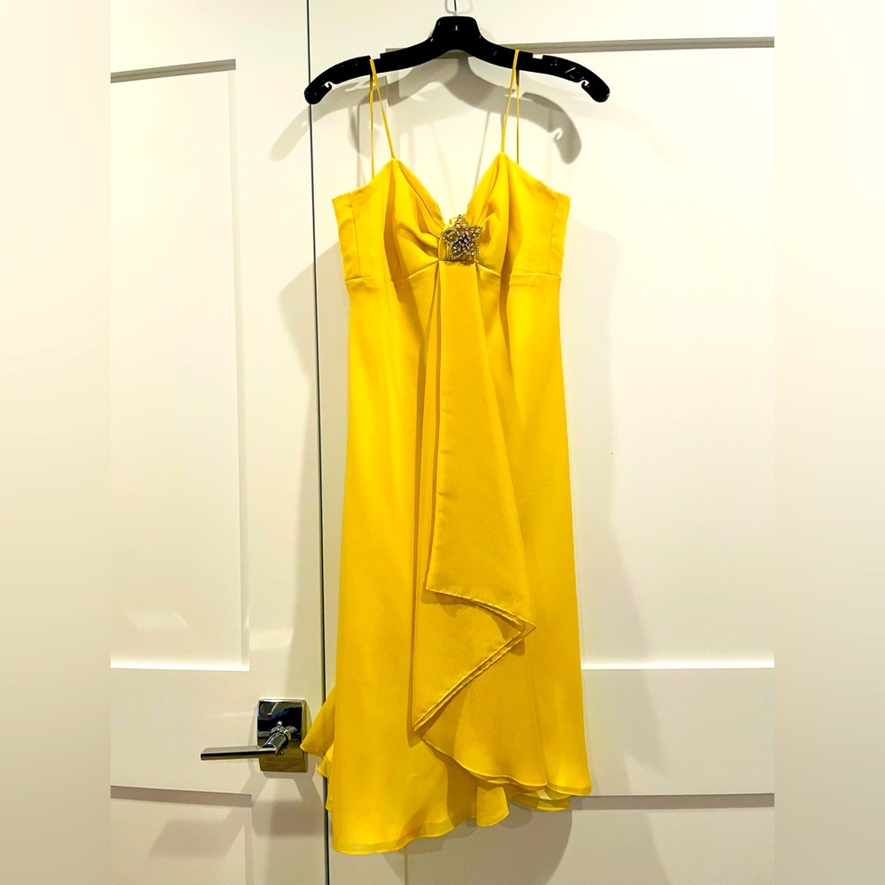Yellow spaghetti strap dress